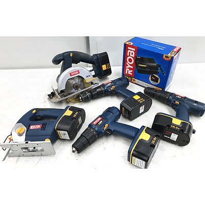 Ryobi 18v Cordless Tools - Lot of 6