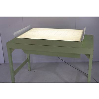 Architects Drafting Table with Light Display