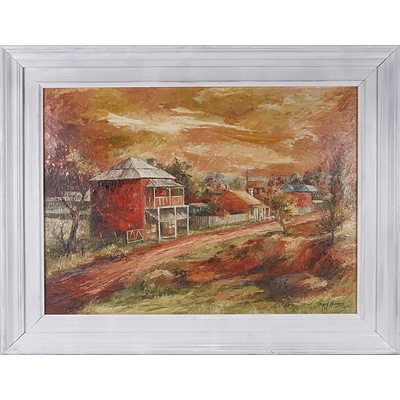 Joyce Harris, Hill End, Oil on Board