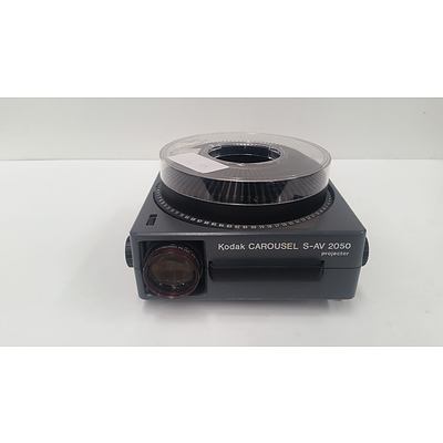 2x Kodak Carousel S-AV 2050 & 1x Kodak Ektapro 9010 Slide Projectors