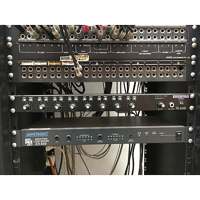 Lot of Audio Engineering Rack Units Extron, Yamaha, Jands, Crown, Palomar, Eprad, Audio Telex, Amp Channel selector, tools,  Power Amplifier, Equilizer, Mixer, Jack Socket, Signal Mixer, Induction Loop Driver