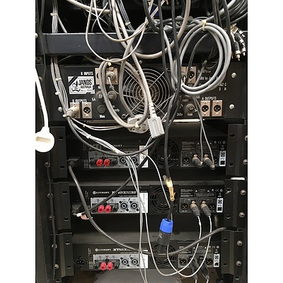 Lot of Audio Engineering Rack Units Extron, Yamaha, Jands, Crown, Palomar, Eprad, Audio Telex, Amp Channel selector, tools,  Power Amplifier, Equilizer, Mixer, Jack Socket, Signal Mixer, Induction Loop Driver