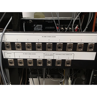 Lot of Audio Engineering Rack Units Extron, Yamaha, Jands, Crown, Palomar, Eprad, Audio Telex, Amp Channel selector, tools,  Power Amplifier, Equilizer, Mixer, Jack Socket, Signal Mixer, Induction Loop Driver