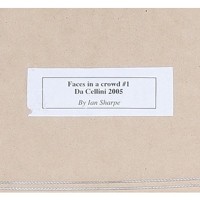 Ian Sharpe (1949-) Faces in a Crowd #1 Da Cellini 2005, Oil on Board