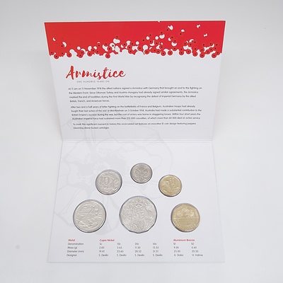 Armistice One Hundred Years On 2018 Uncirculated Year Set and 2016 Australian Paralympic Team 2016 $2 Coloured Uncirculated Coin