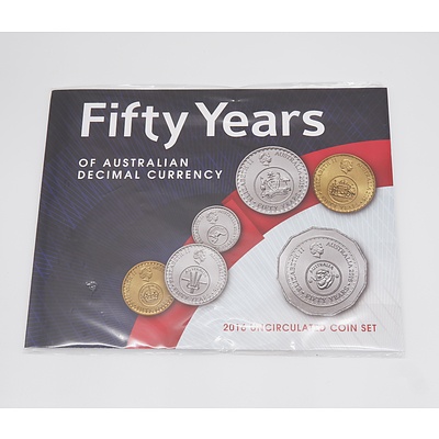 Fifty Years of Australian Decimal Currency 2016 Uncirculated Coin Set