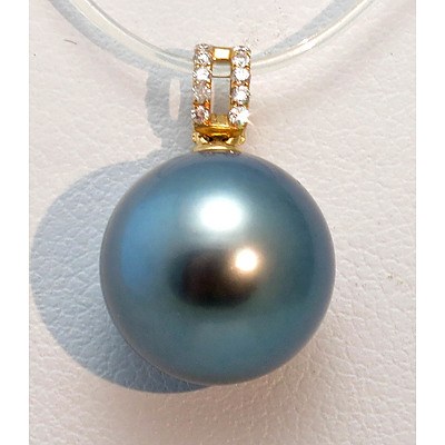 18Ct Gold Tahitian Pearl Pendant