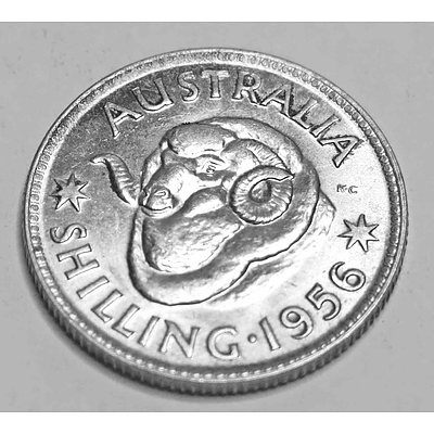 Australia Silver Coin: Shilling 1956 Melbourne