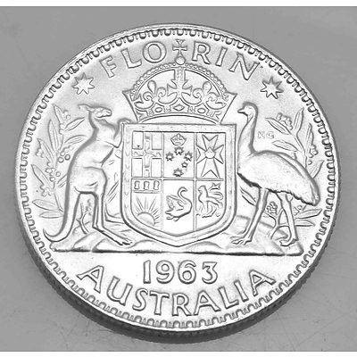 Australia Silver Coin: Florin 1963