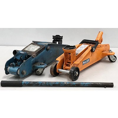 Two Hydraulic Trolley Jack's