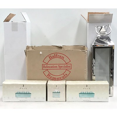 Lot of Dusk Candle Holders & S&P Lanterns