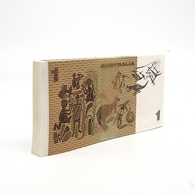 100 Consecutively Numbered Uncirculated $1 Johnston/Stone Paper Notes DJN971742-DJN971843