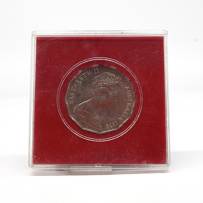 1970 Bicentenary Captain James Cook 50 Cent Coin with Case