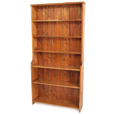 Nice Rustic Australian Pine Bookcase with Exposed Mortice Joinery