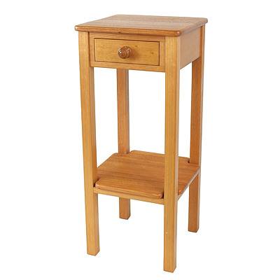 Contemporary Solid Ash Lamp Table