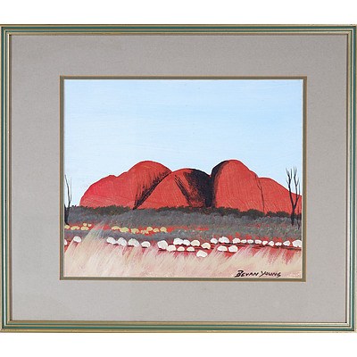 Bevan Young (Aboriginal dates unknown) Uluru 2, Oil on Canvas