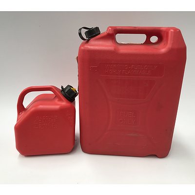 Two Fuel Containers 20L and 5L