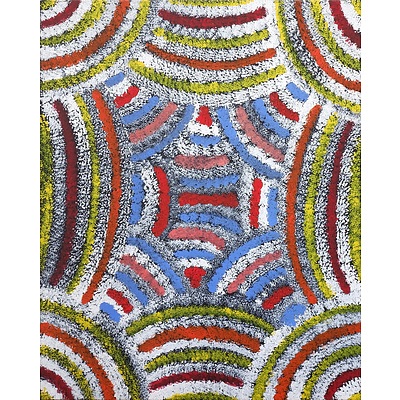 Janet Golder Kngwarreye (1973-) Womans Body Paint, Acrylic on Canvas