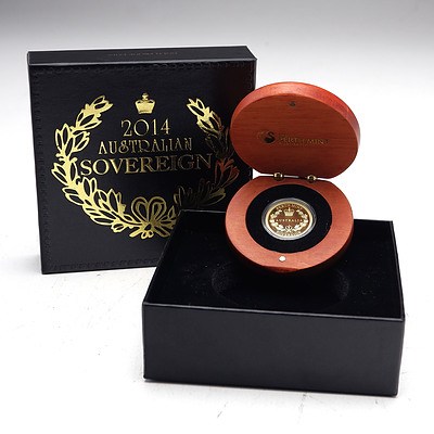 2014 Australian 22ct Gold Proof Sovereign, Perth Mint