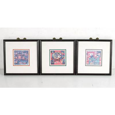 Three Lee Ngo (1952-) Limited Edition Prints Including New Born Baby, Wedding and Making Rice Dumplings