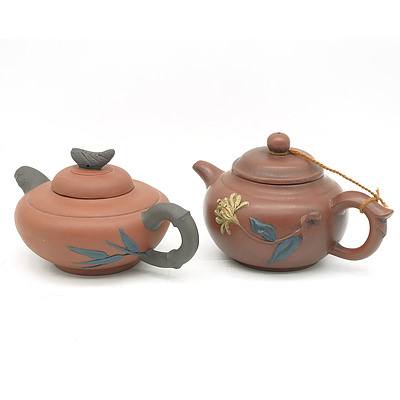 Two Chinese Yixing Teapots