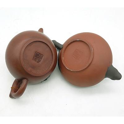 Two Chinese Yixing Teapots