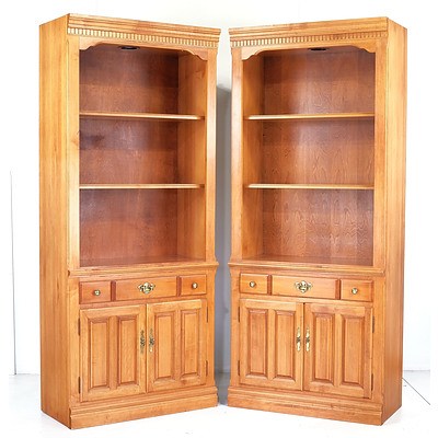 Pair of Roxton Maple Bookshelves