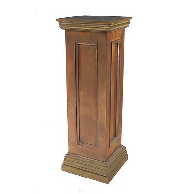 Large Moulded Composite Pedestal with Bronze Finish