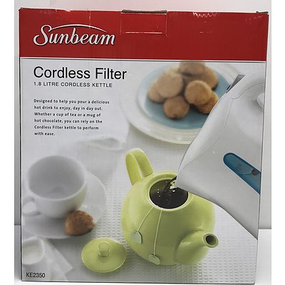 Three Sunbeam 1.8 Litre Cordless Kettles