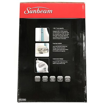 Three Sunbeam 1.8 Litre Cordless Kettles