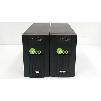 ECO 600VA Free Standing UPS - Lot of Two