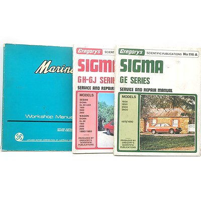 Group of Sigma and Marina Workshop and Service Manuals
