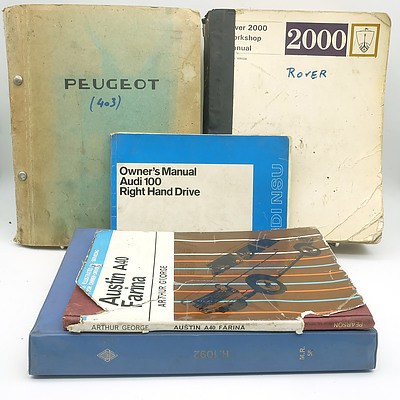 Group of Euro and British Car and Service Manuals