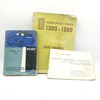 Group of Fiat Operator, Parts and Workshop Manuals
