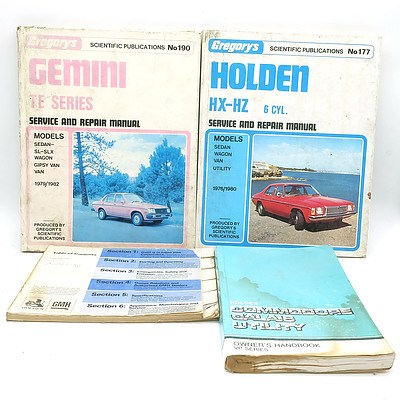 Assorted Holden Workshop and Repair Manuals