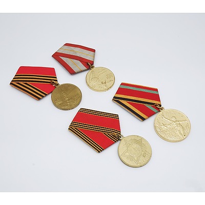 Four USSR Armed Forces Medals