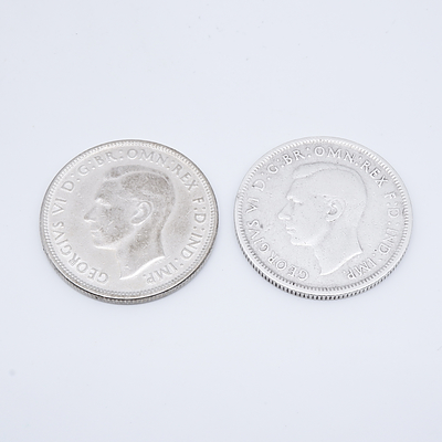 1943 Australian Florin and 1946 Australian Florin