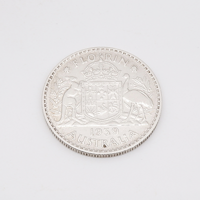 1939 Australian Florin .925 Silver