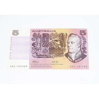 1991 Australian Five Dollar Banknote - Uncirculated