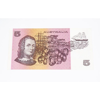 1991 Australian Five Dollar Banknote - Uncirculated