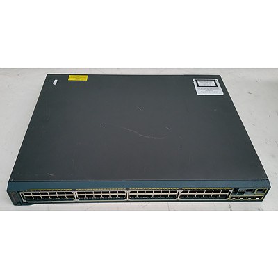 Cisco Catalyst (WS-C2960S-48LPS-L V04) 2960-S Series PoE+ 48-Port Gigabit Managed Switch