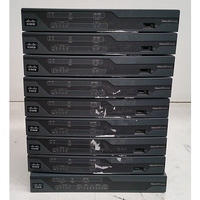 Cisco 800 Series Routers - Lot of Nine
