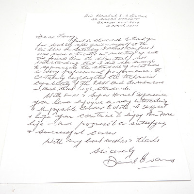 David Evans, Down to Earth, Air Power Development Centre, Canberra, Australia, 2011 with Signed Letter from the Author