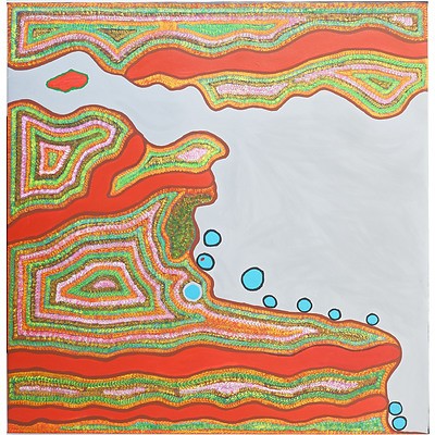 Greg Peterson (1963-) Wirnpa, Acrylic on Canvas