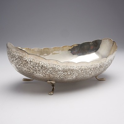 Persian Engraved Silver Bowl 467g