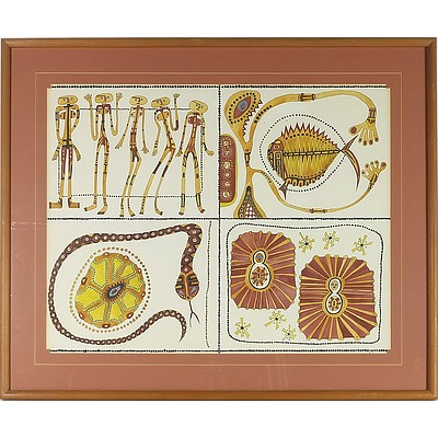 Robert Michael Curry (1954-) Min-Min Dreaming, Watercolour