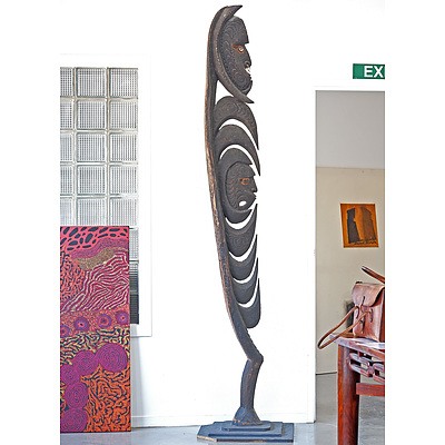 Monumental Papua New Guinea Korewori River Spirit Figure, Yipwon