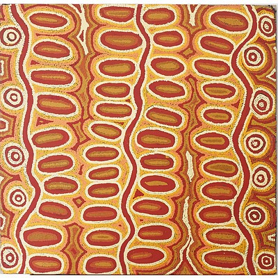Pantjiti MacKenzie (Pitjantjatjara 1942-) Acrylic on Linen