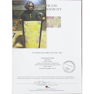 Eileen Bird Petyarre (1956-) Body Paint 2003, Acrylic on Linen