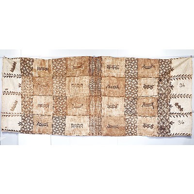 Large Fijian Tapa Cloth